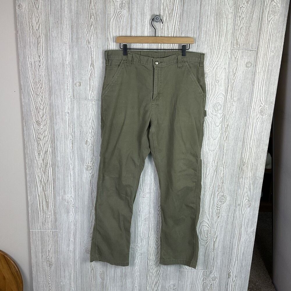 Carhartt B324 ARG Army Green Twill Carpenter Pants Men’s 36x32 Relaxed Dungaree